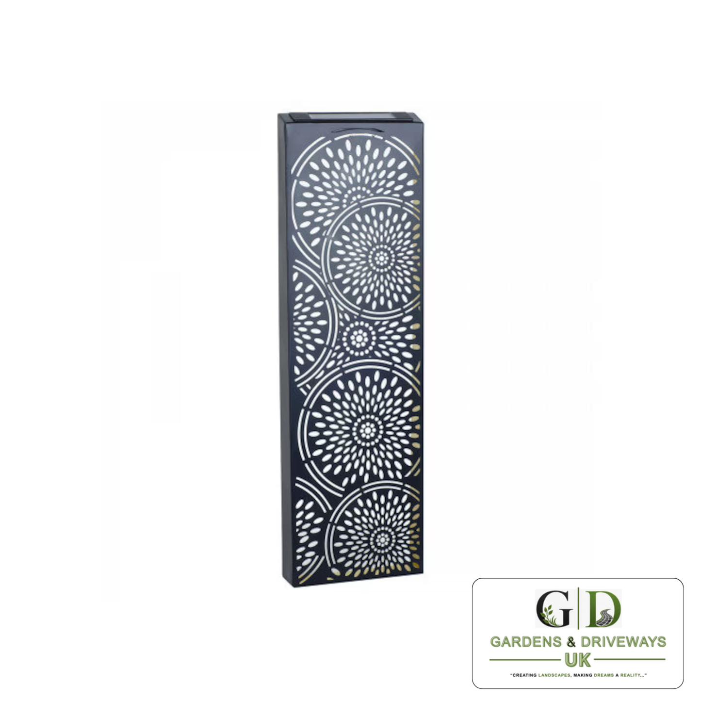 Metal Pattern Solar Wall Panel Garden Light