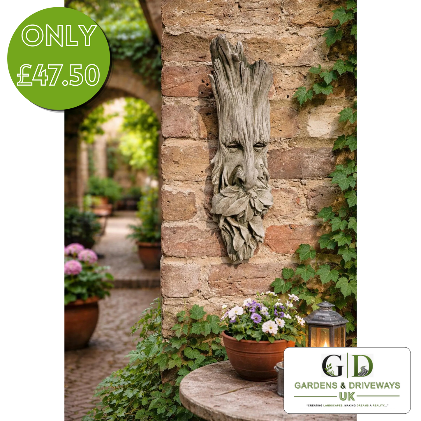 Heritage Green Man Garden Wall Plaque