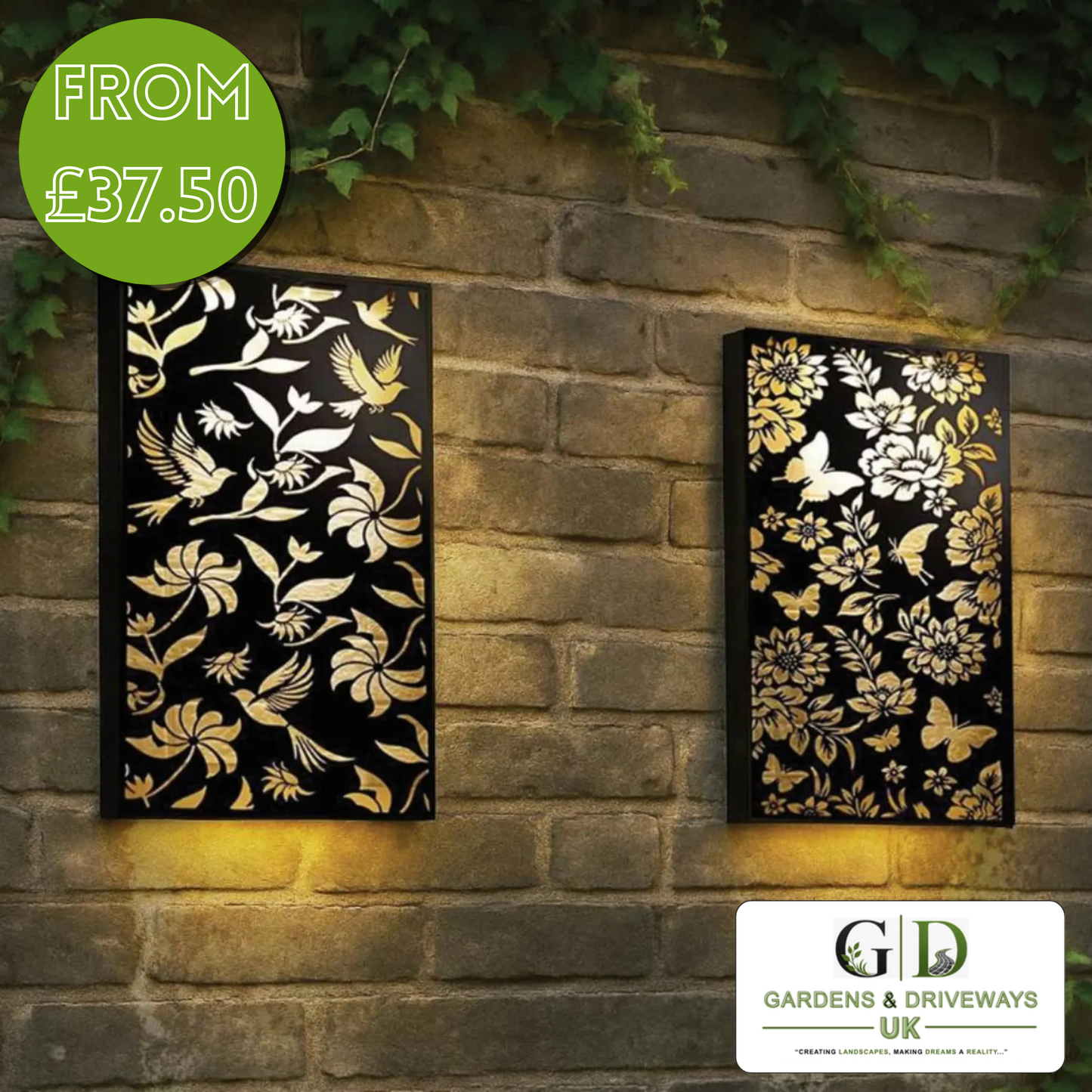 Metal Butterfly/Bird Solar Wall Panel
